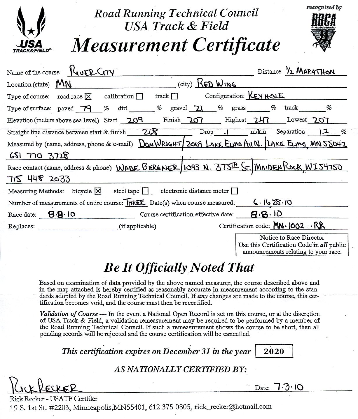 Certificate